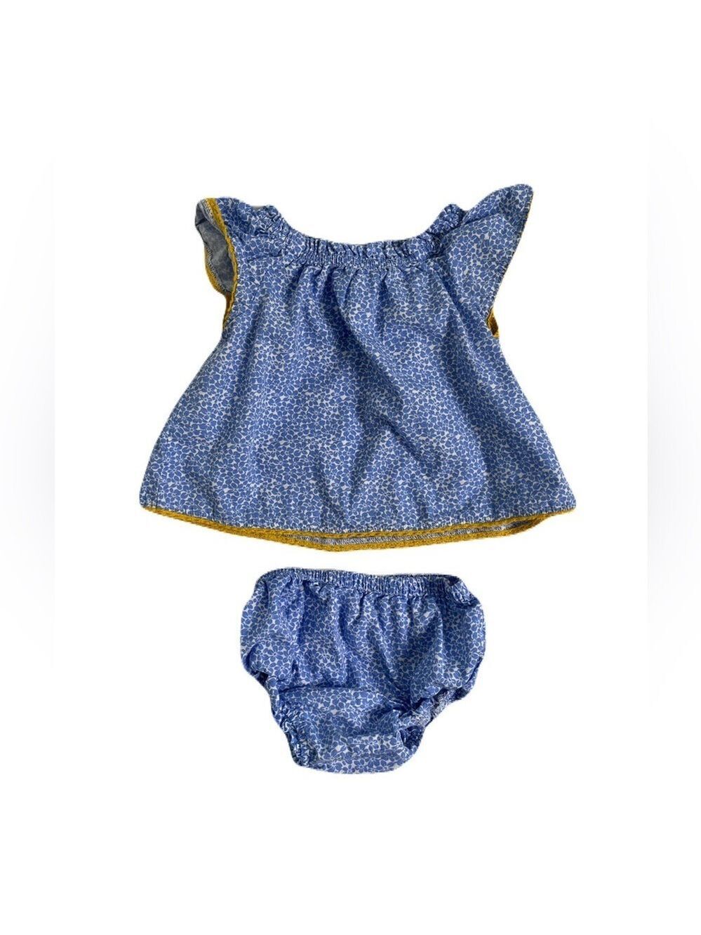 🩵 4/$20 GAP Blue and‎ Yellow Polka Dot Matching Set